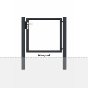 Hall täiteta jalgvärava komplekt postidega