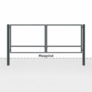 Hall täiteta tiibvärava komplekt postidega