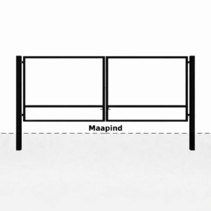 Must täiteta tiibvärava komplekt postidega
