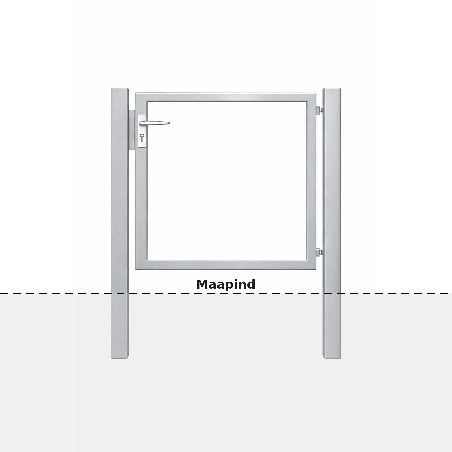 Tsingitud täiteta jalgvärava komplekt postidega