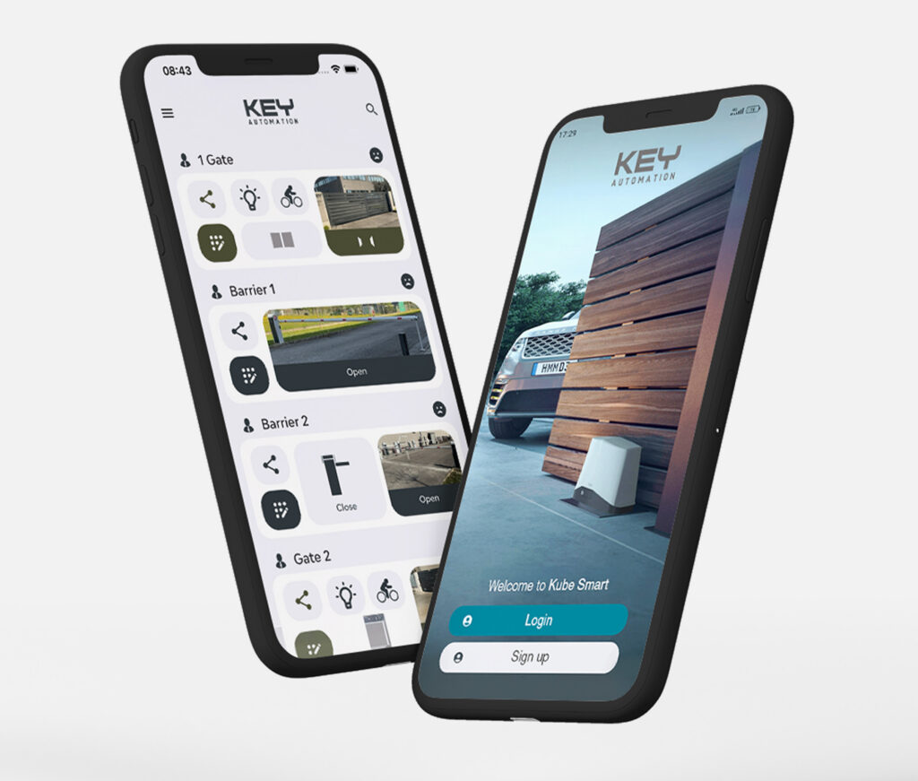 Rakendus KUBE Smart nutitelefonis – Key Automationi värava juhtimine